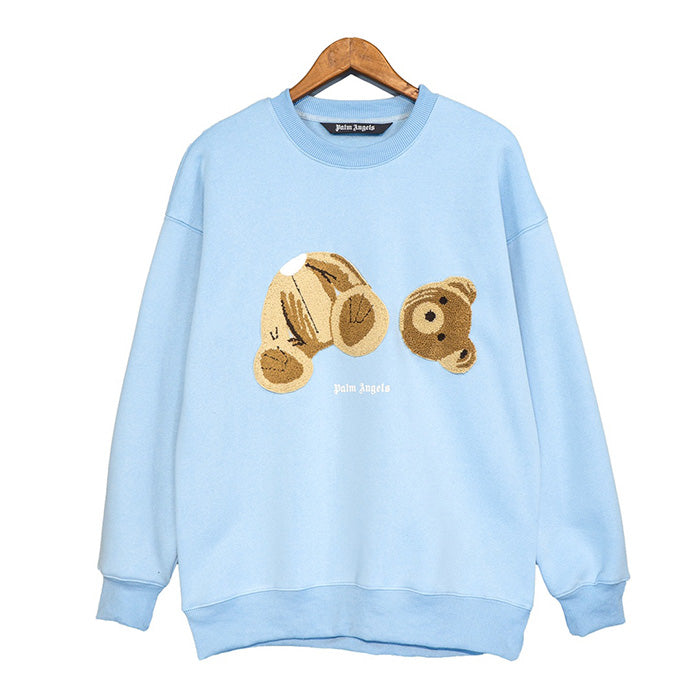 Palm Angels Bear Sweatshirt Blue
