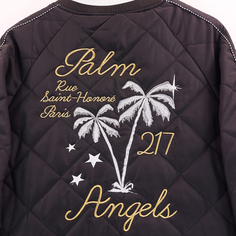 Palm Angels Quilted Souvenire Bomber Jacket