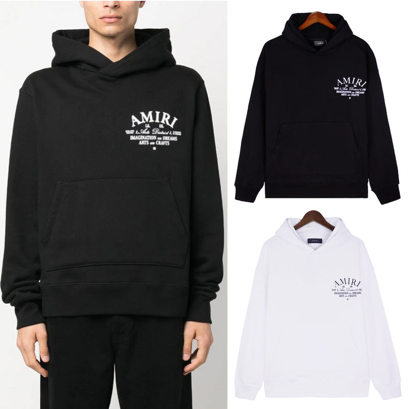 AMIRI Logo-Appliquéd Embroidered Cotton-Jersey Hoodies