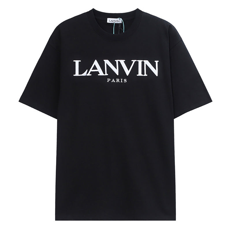 LANVIN Letter Embroidery T-Shirt