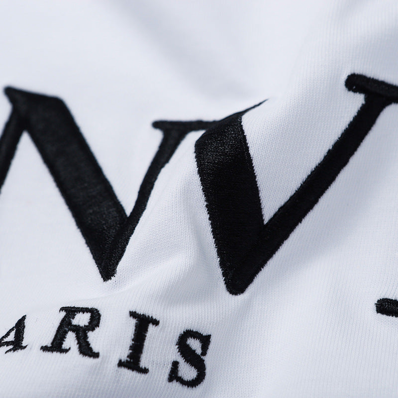 LANVIN Letter Embroidery T-Shirt