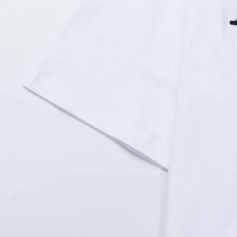 LANVIN Letter Embroidery T-Shirt