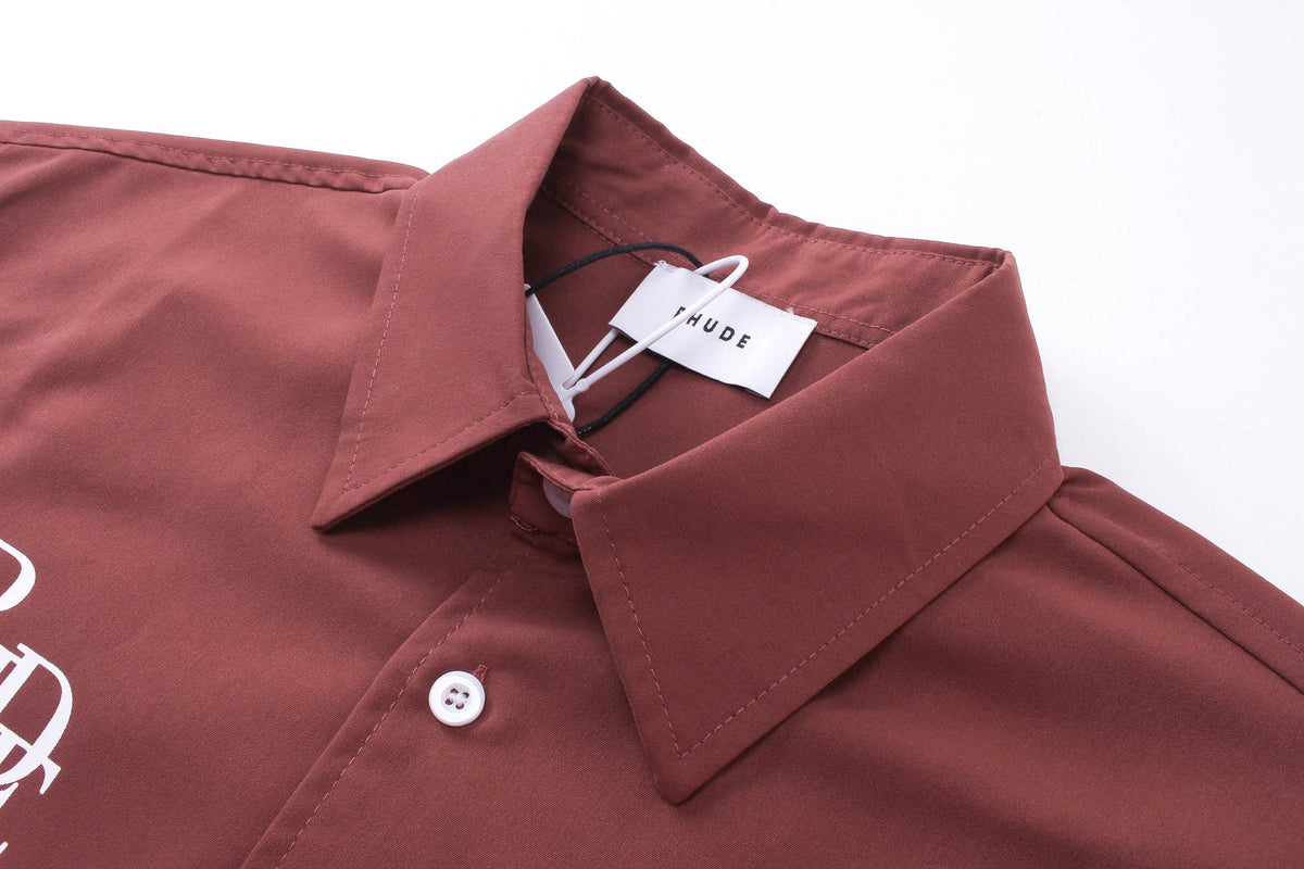 RHUDE UNO BUTTON DOWN SHIRT