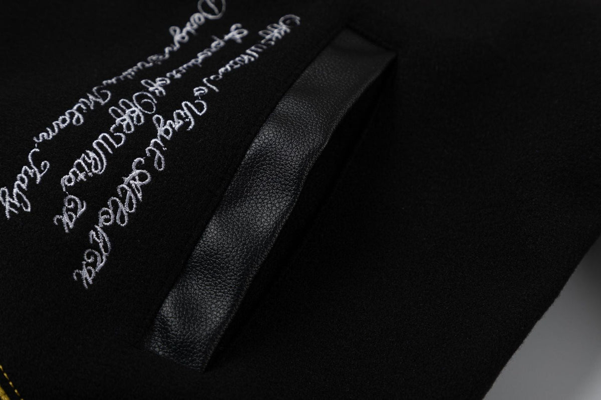 OFF WHITE Contrast-Trim Leather Jacket