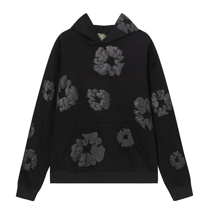 Denim Tears The Black Cotton Wreath Hoodie