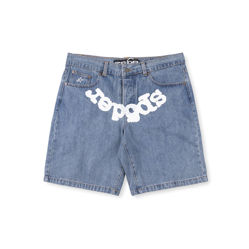 Sp5der OG Logo Denim Short