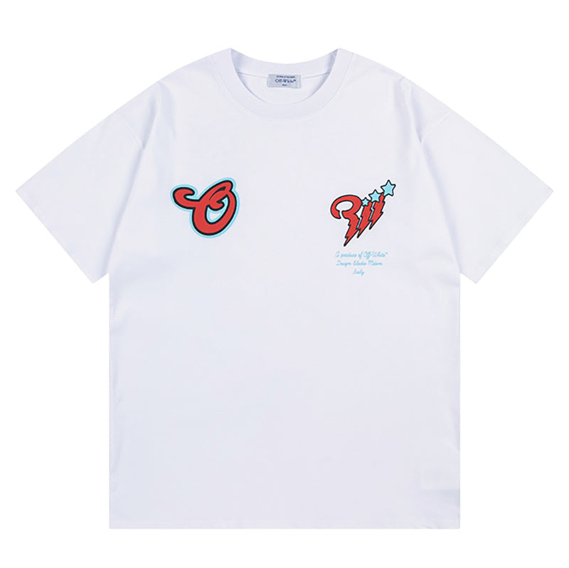 OFF WHITE Scorpio Skate Cotton Graphic T-Shirt