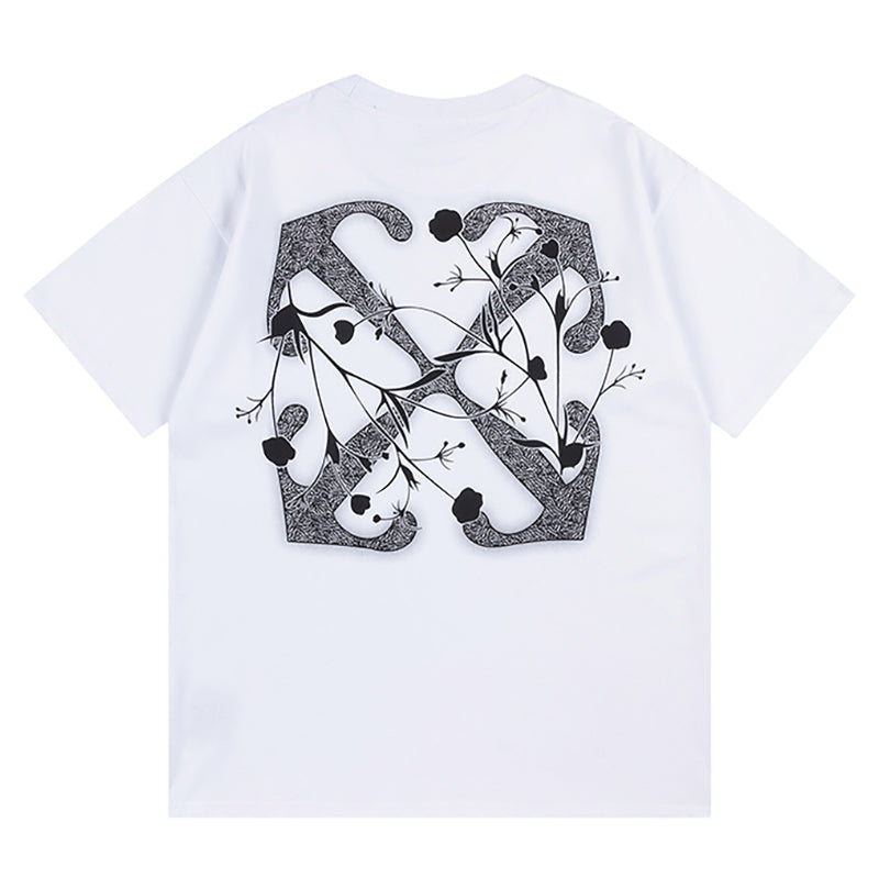 OFF WHITE logo-print Pink T-shirt