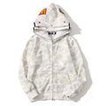 BAPE Glow Camo Shark Wide Full Zip Double Hoodies