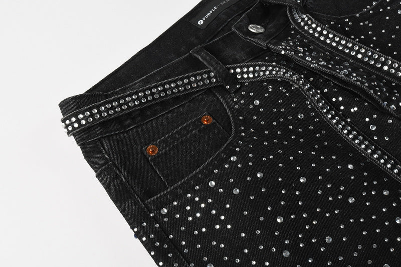 Purple Brand Crystal Diamond Jeans #9128