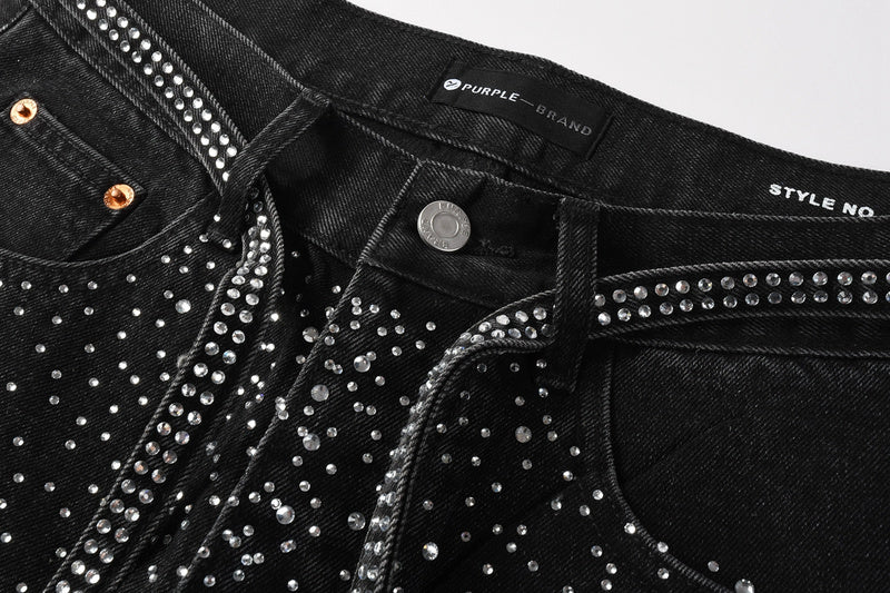 Purple Brand Crystal Diamond Jeans #9128