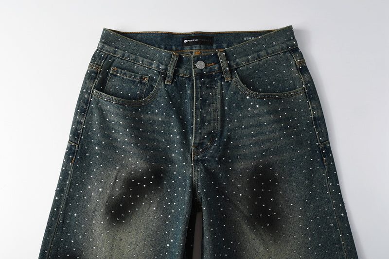 Purple Brand Crystal Diamond Jeans #106