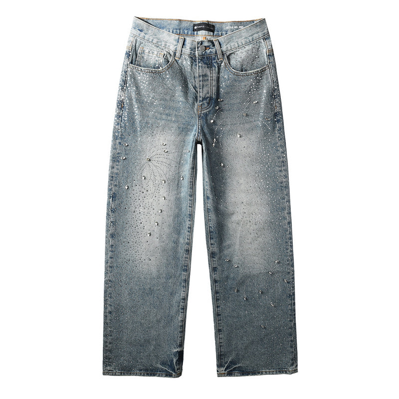 Purple Brand Crystal Diamond Jeans #9133