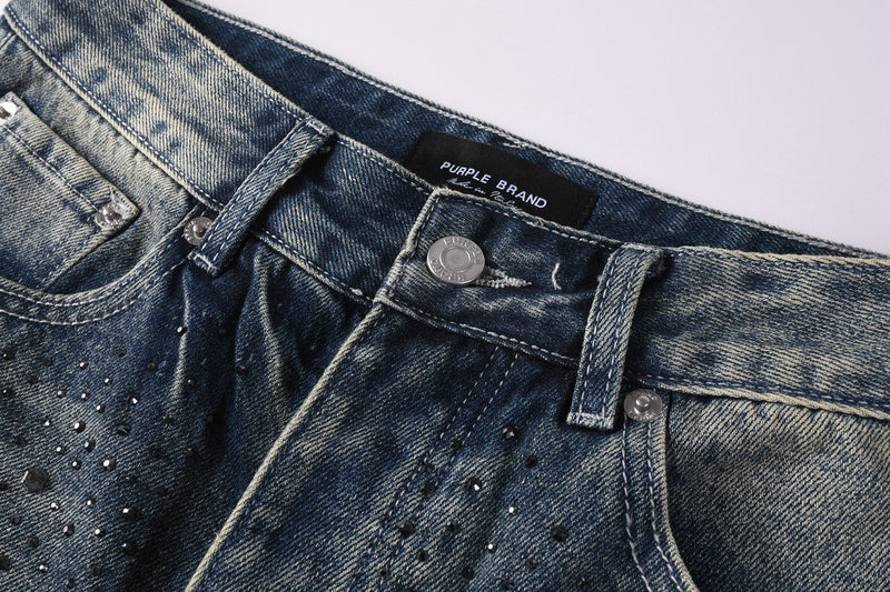 Purple Brand Crystal Diamond Jeans #9131