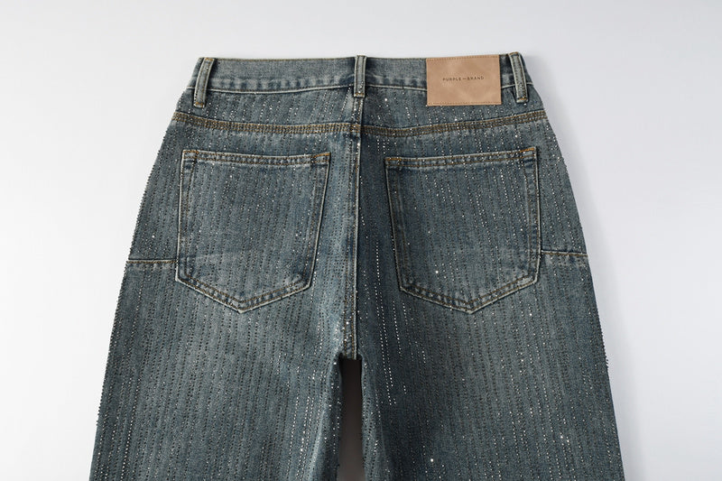 Purple Brand Crystal Diamond Jeans #9140