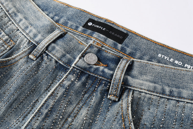 Purple Brand Crystal Diamond Jeans #9140
