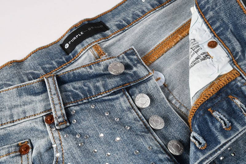 Purple Brand Crystal Diamond Jeans #9132