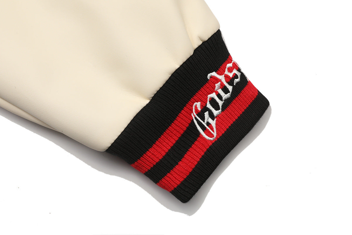 Godspeed Mankind Vs Ai Varsity Jacket Black/red