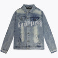 Godspeed  Embroidered Letter Denim Jacket