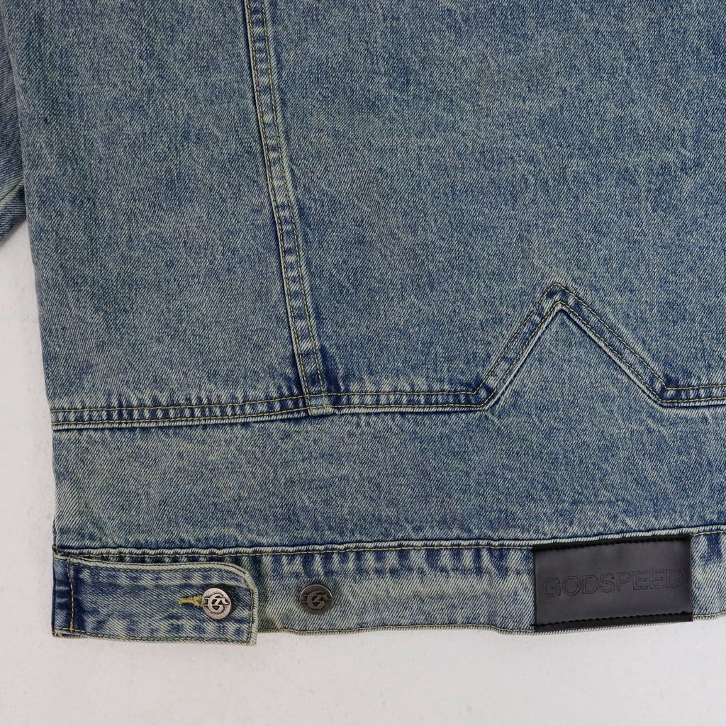 Godspeed  Embroidered Letter Denim Jacket