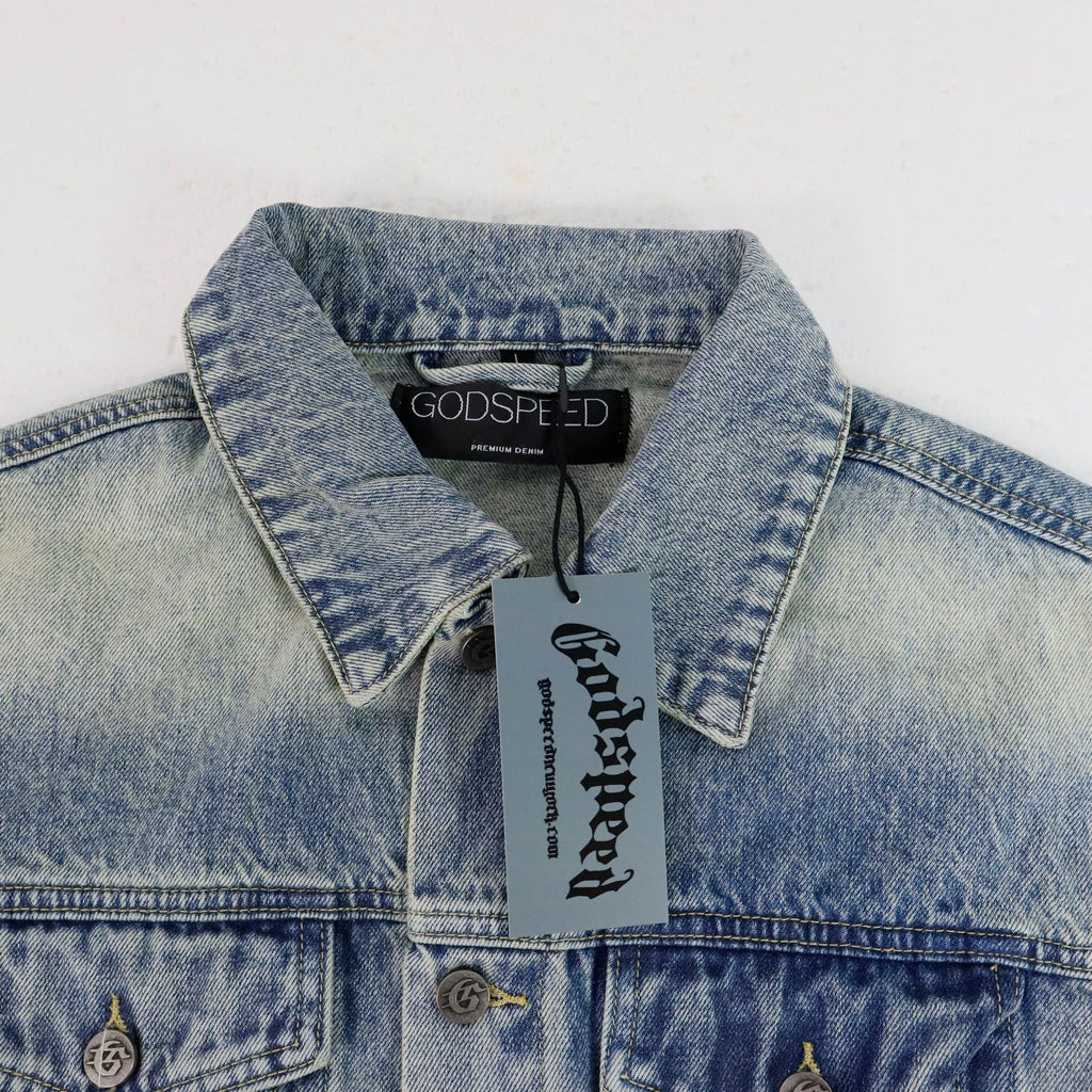 Godspeed  Embroidered Letter Denim Jacket
