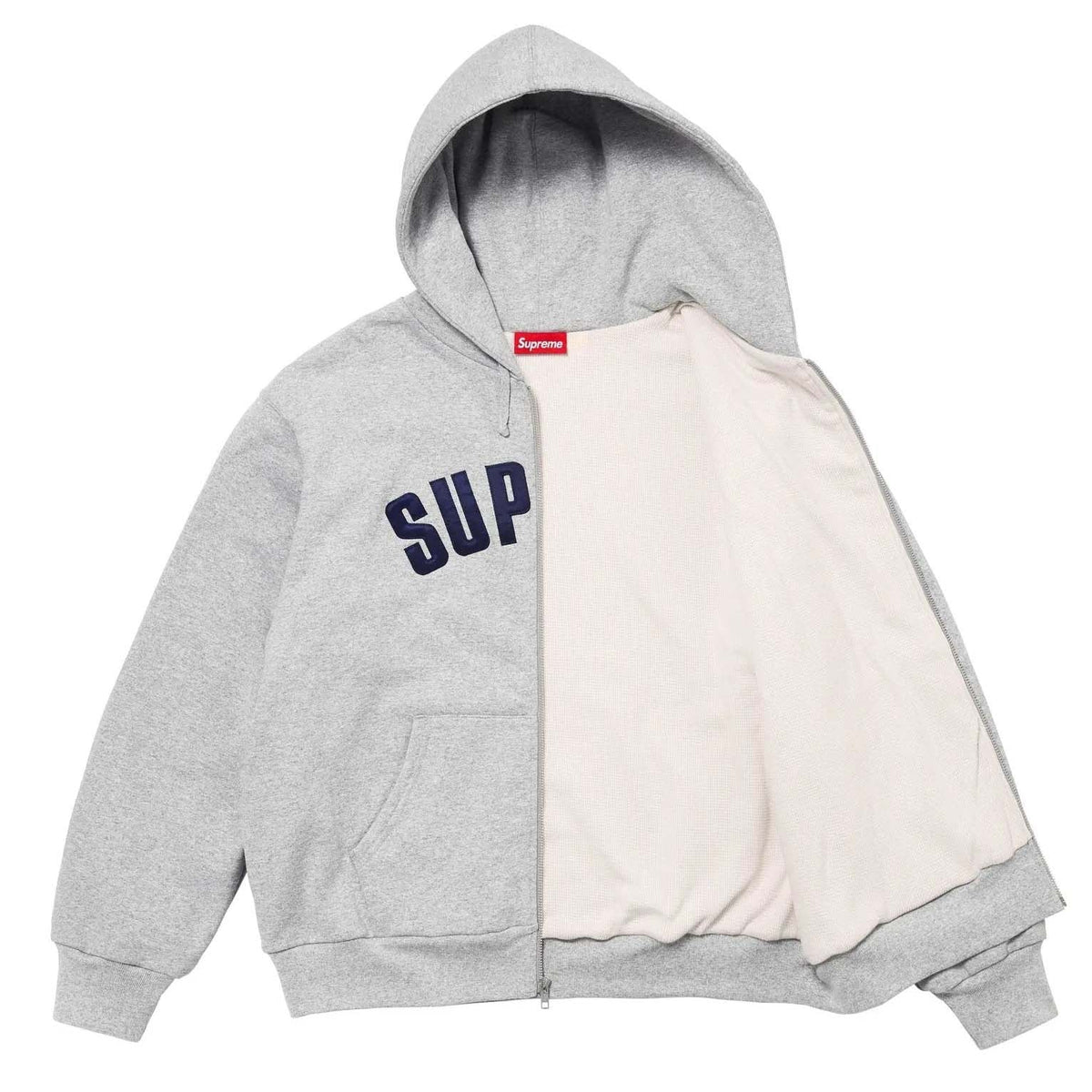 Supreme 25FW Thermal Lined Zip Up Hooded Sweatshirt