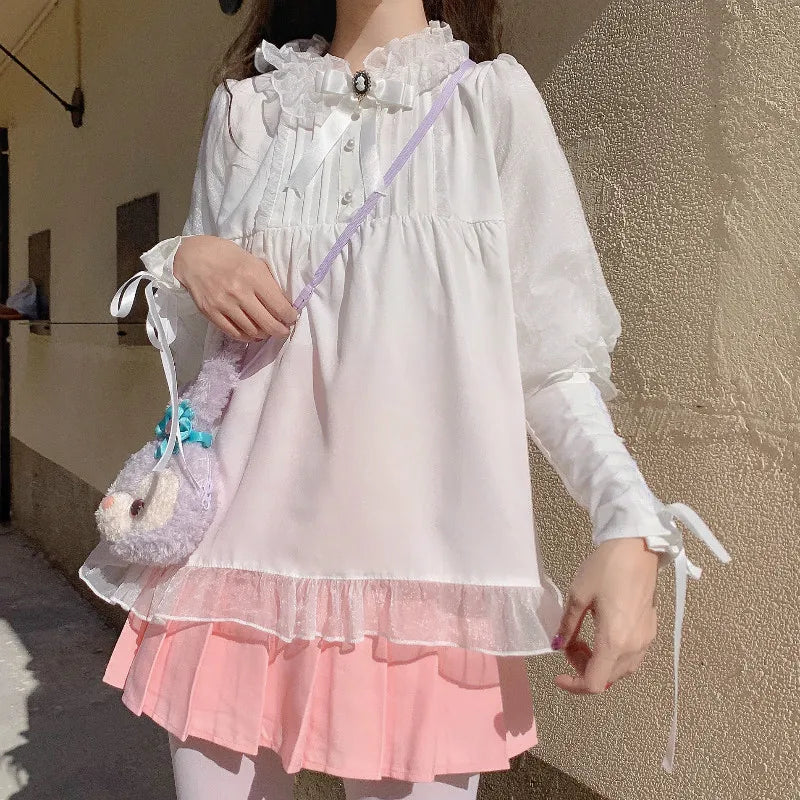 Cameo Bow Lolita Blouse