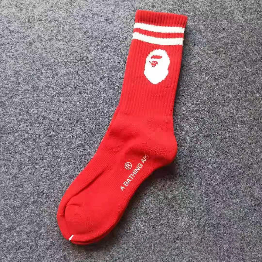 Bape Socks Men's and Women's Sports Socks with Towel Bottom