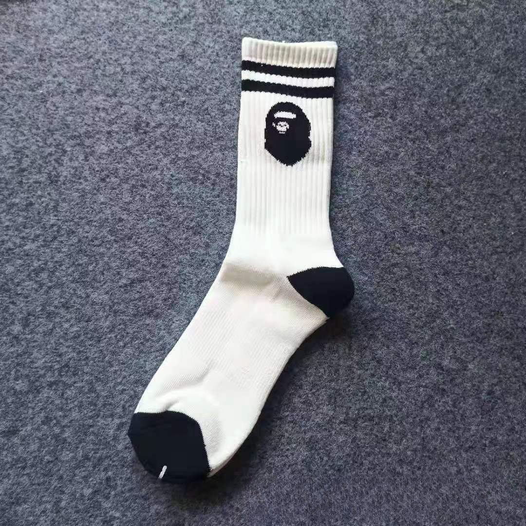 Bape Socks Men's and Women's Sports Socks with Towel Bottom